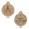 Octopus & Burlap Print Round Pet ID Tag - Large - Approval