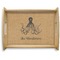 Octopus & Burlap Print Natural Wooden Tray - Large (Personalized)