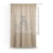 Octopus & Burlap Print Sheer Curtain With Window and Rod