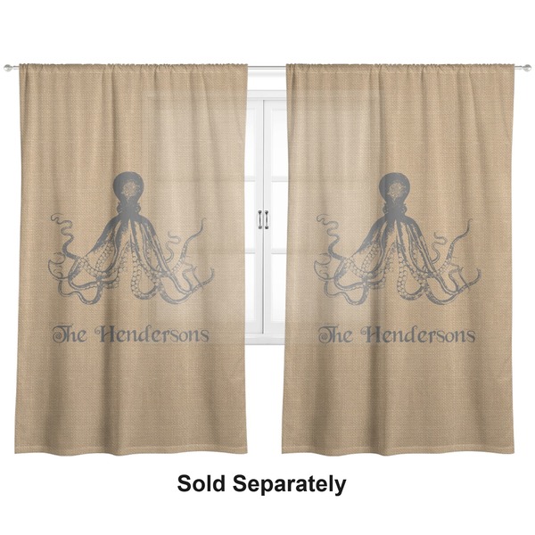Octopus & Burlap Sheer Curtains