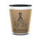 Octopus & Burlap Print Ceramic Shot Glass - 1.5 oz - Two Tone - Set of 4 (Personalized)