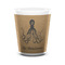 Octopus & Burlap Print Ceramic Shot Glass - 1.5 oz - White - Set of 4 (Personalized)