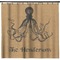Octopus & Burlap Print Shower Curtain (Personalized) (Non-Approval)