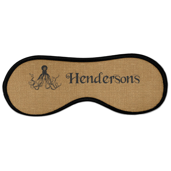 Custom Octopus & Burlap Print Sleeping Eye Masks - Large (Personalized)