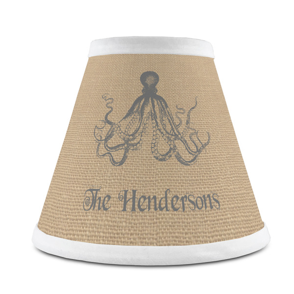 Custom Octopus & Burlap Print Chandelier Lamp Shade (Personalized)
