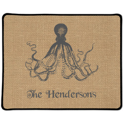 Octopus & Burlap Print Large Gaming Mouse Pad - 12.5" x 10" (Personalized)