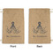 Octopus & Burlap Print Small Laundry Bag - Front & Back View