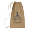 Octopus & Burlap Print Small Laundry Bag - Front View