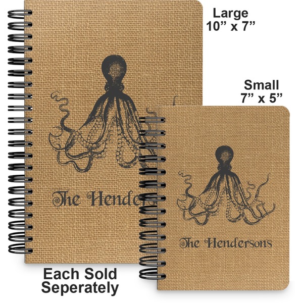 Octopus & Burlap Print Spiral Journal - Comparison