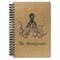 Octopus & Burlap Print Spiral Notebook (Personalized)