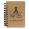 Octopus & Burlap Print Spiral Journal Small - Front View