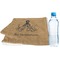Octopus & Burlap Print Sports Towel Folded with Water Bottle