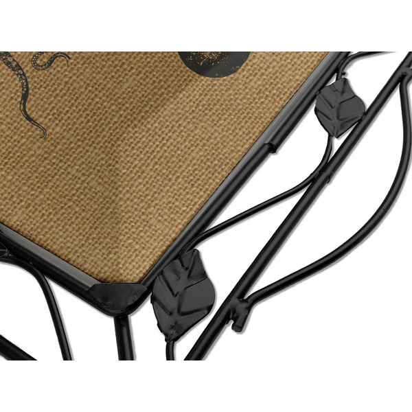 Octopus & Burlap Print Square Trivet - Detail