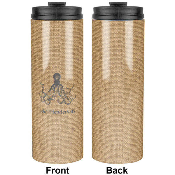 Octopus & Burlap Print Stainless Steel Tumbler - Apvl