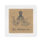 Octopus & Burlap Print Cocktail Napkins (Personalized)