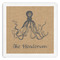 Octopus & Burlap Print Paper Dinner Napkins (Personalized)