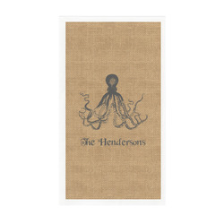 Octopus & Burlap Print Guest Paper Towels - Full Color - Standard (Personalized)