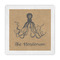Octopus & Burlap Print Standard Decorative Napkin - Front View