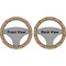 Octopus & Burlap Print Steering Wheel Cover- Front and Back