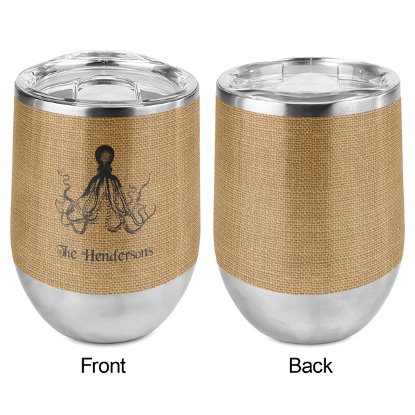 Octopus & Burlap Print Stemless Wine Tumbler - Full Print - Approval