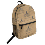 Octopus & Burlap Print Student Backpack (Personalized)