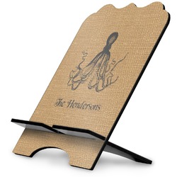 Octopus & Burlap Print Stylized Tablet Stand (Personalized)