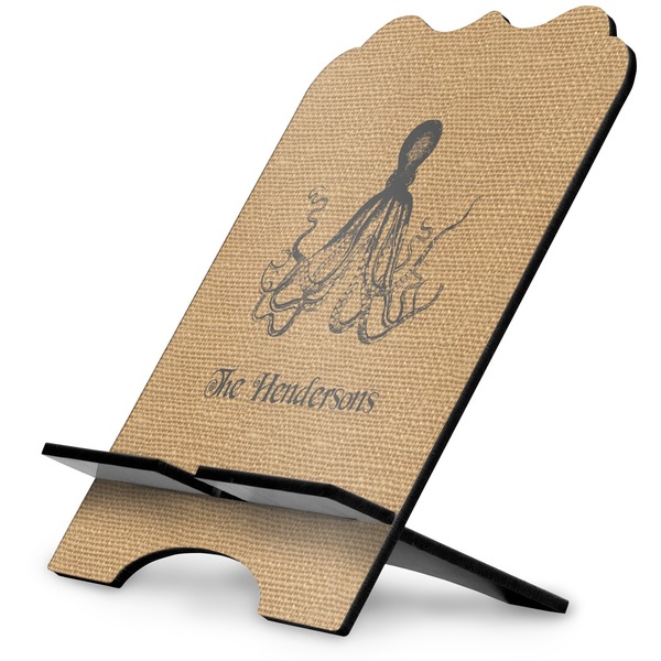 Custom Octopus & Burlap Print Stylized Tablet Stand (Personalized)