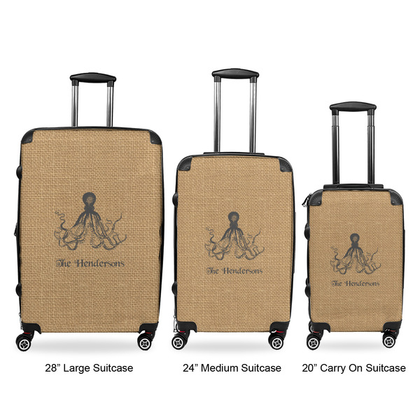 Octopus & Burlap Print Suitcase Set 1 - APPROVAL