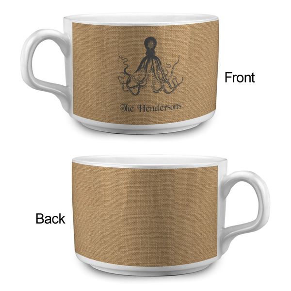 Octopus & Burlap Print Tea Cup - Single Apvl