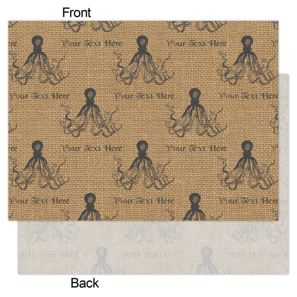 Octopus & Burlap Print Tissue Paper - Heavyweight - Large - Front & Back