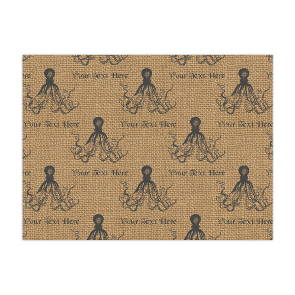 Custom Octopus & Burlap Print Large Tissue Papers Sheets - Heavyweight (Personalized)