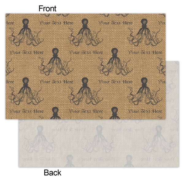 Octopus & Burlap Print Tissue Paper - Heavyweight - Small - Front & Back