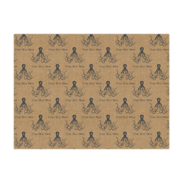 Custom Octopus & Burlap Print Large Tissue Papers Sheets - Lightweight (Personalized)