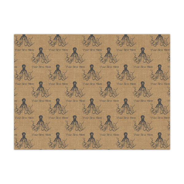 Custom Octopus & Burlap Print Tissue Paper Sheets - Large - Lightweight (Personalized)
