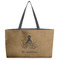 Octopus & Burlap Print Beach Totes Bag - w/ Black Handles (Personalized)
