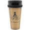 Octopus & Burlap Print Acrylic Travel Mug without Handle (Personalized)