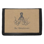 Octopus & Burlap Print Trifold Wallet (Personalized)