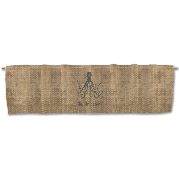 Octopus & Burlap Print Valance - Front
