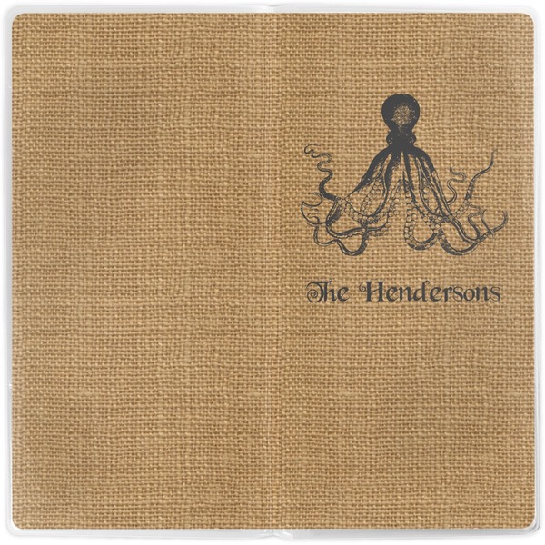 Octopus & Burlap Print Vinyl Document Wallet - Apvl