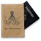 Octopus & Burlap Print Vinyl Passport Holder (Personalized)