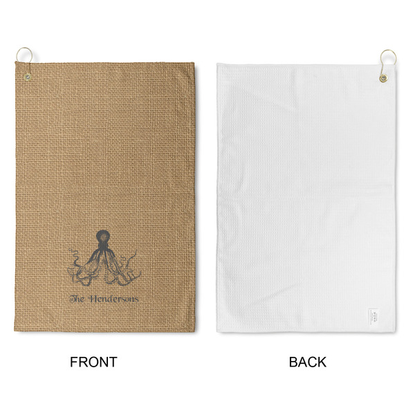 Octopus & Burlap Print Waffle Weave Golf Towel - Approval
