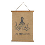 Octopus & Burlap Print Wall Hanging Tapestry (Personalized)