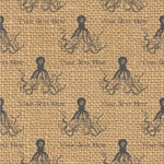 Octopus & Burlap Print Wallpaper & Surface Covering (Water Activated 24"x 24" Sample)