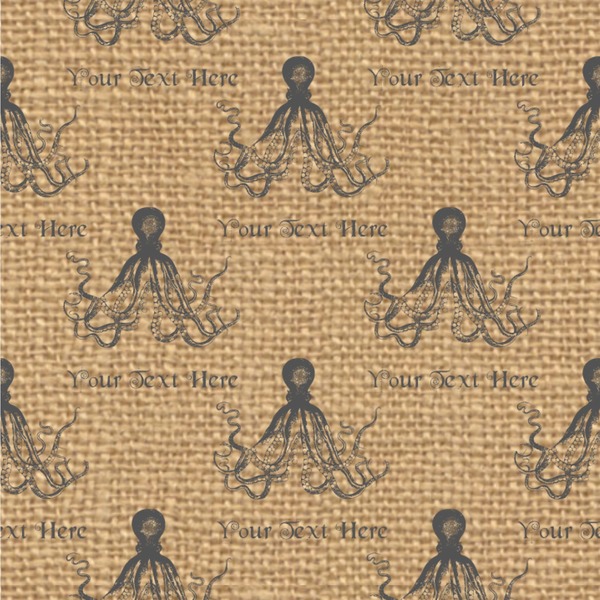 Octopus & Burlap Print Wallpaper Square