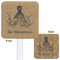 Octopus & Burlap Print White Plastic Stir Stick - Double Sided - Approval