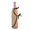 Octopus & Burlap Print Wine Bottle Apron - DETAIL WITH CLIP ON NECK