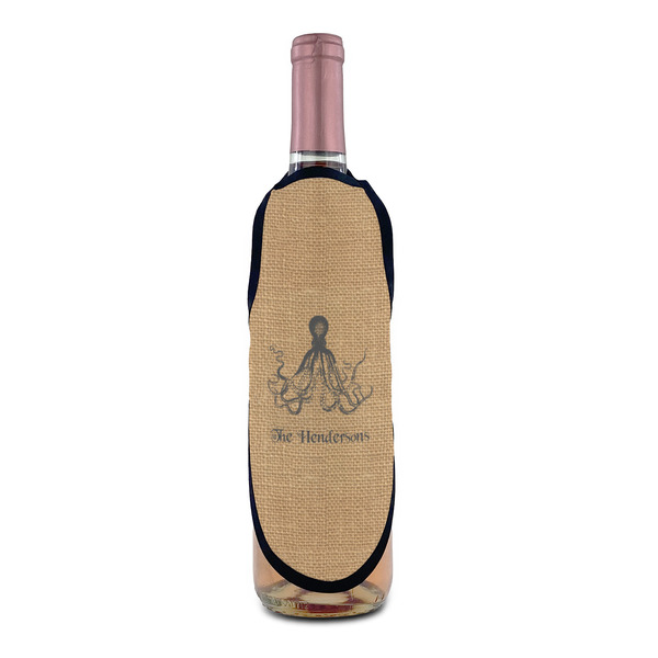 Octopus & Burlap Print Wine Bottle Apron - IN CONTEXT