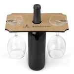 Octopus & Burlap Print Wine Bottle & Glass Holder (Personalized)