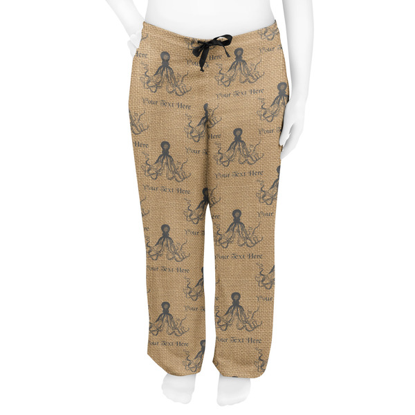 Octopus & Burlap Print Women's Pj on model - Front