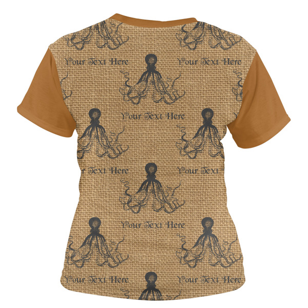 Octopus & Burlap Print Women's T-shirt Back